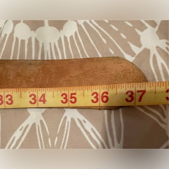 Brown LEATHER Belt w Silver Buckle - Picture 6 of 7